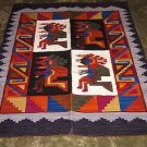 Peruvian colorful typical Rug, 4`92 x 3`61 ft, Baile de las Tijeras