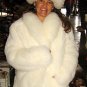 White Babyalpaka fur jacket with a fitting Hat,outerwear