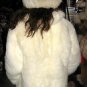 White Babyalpaka fur jacket with a fitting Hat,outerwear