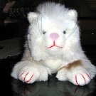 White fur cat,handmade of original Alpaca fur, figure