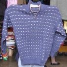 Blue Sweater made of pure Alpacawool,V-neck