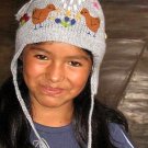 hat for kids,embroidered chullo made of alpaca fur