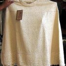 White poncho, outerwear,ecological pima cotton