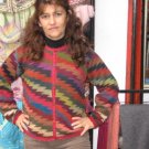 Colorful Cardigan, jacket, Sweater, Alpacawool