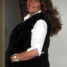 Brown fur vest made of babyalpaca fur,outerwear