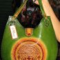 Handmade pure leather handbag from Peru