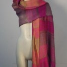 Weaved shawl,Babyalpaca wool and Silk mix fabric