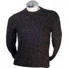 Black cable pattern Sweater, knitted of Alpacawool