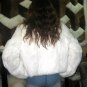 White chinchilla rex rabbit fur jacket, outerwear
