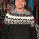Black Sweater for men,made of pure Alpacawool