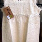 White sleeveless dress, ecological pima cotton