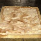 Alpaca fur rug with Y designs, from the Andes of Peru, 80 x 60 cm