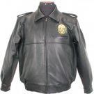 Genuine lamb nappa leather peruvian police jacket
