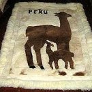 Alpaca motive fur carpet, Alpakita, 80 x 60 cm