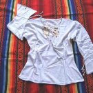 Folkloric embroidered shirt,longsleeve,pima Cotton