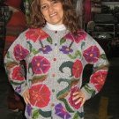 Embroidered cardigan, jacket made of Alpacawool