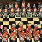 Handpainted chess, spanish against Incas,Game