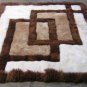 Peruvian Alpaca fur rug with geometric design, 300 x 200 cm