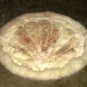 Round alpaca fur carpet from Peru, Shell Design, 100 cm
