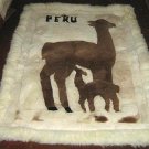 Alpaca motive fur carpet, Alpakita, 90 x 60 cm