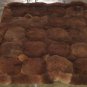 Dark brown Alpaca fur rug from Peru, 150 x 110 cm