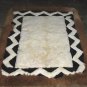 White and brown alpaca fur rug from Peru, 150 x 110 cm