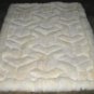 White alpaca fur rug with V-design, from Peru, 190 x 140 cm