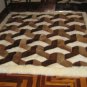 Peruvian Alpaca fur rug with a 3D-Design, 300 x 280 cm