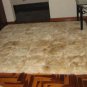 Alpaca fur carpet from Peru with a cube design, 90 x 60 cm