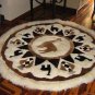 Alpaca fur Rug ,170 cm diameter, tapestry