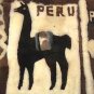 Dark brown alpaca motive carpet from Peru, 190 x 140 cm