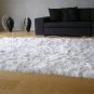 White peruvian Baby alpaca fur rug, 150 x 110 cm