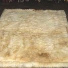 Soft baby alpaca fur carpet, natural white 90 x 60 cm
