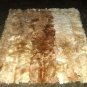Soft Babyalpaca fur carpet, natural beiges with brown spots, 150 x 110 cm
