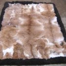 Soft baby alpaca fur carpet with a black boarder, 200 x 220 cm