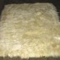 Soft white baby alpaca fur carpet from Peru, 200 x 180 cm