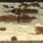 Baby alpaca fur rug, brown / white spots, from Peru, 90 x 60 cm