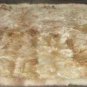 Soft baby alpaca fur with light beige and white spots, 80 x 60 cm
