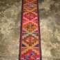 Hand-weaved colorful rug from Peru, Runner with Inca signs