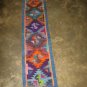 Hand-weaved rug from Peru, Runner with Rhombus designs, 4'92 x 0'98 ft.
