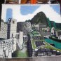 Traditionel peruvian hand weaved rug, Machu Picchu