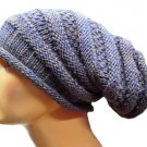 Trendy knitted woolen hat, made of pure Alpaca wool, one size, Blue