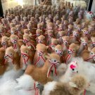 10 Alpaca Figures, Baby Alpaca Fur, 3.93 inch 10cms.