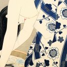 "Washing Her Hair" Japanese Art Print by Ito Shinsui