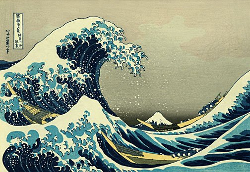 "The Great Wave" BIG Japanese Art Print by Hokusai