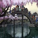 "Kameido Bridge" Japanese Art Print by Yoshida Japan