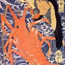 "Lobster and Phoenix" Art Japanese Print Art Kuniyoshi