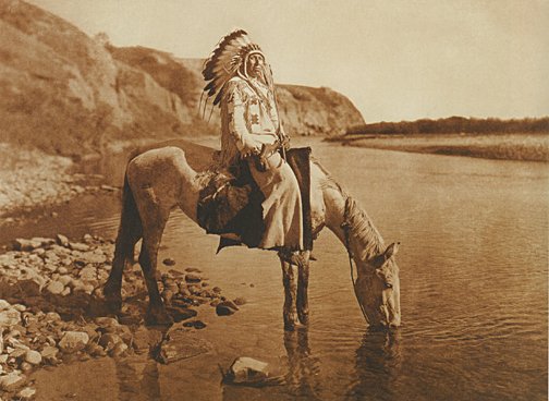 "Bow River Blackfoot" Edward S. Curtis Native American