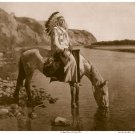 "Bow River Blackfoot" BIG Edward S.Curtis Indian Art