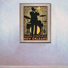 "New Orleans Jazz BIG" Art Deco Print Jazz Music Jazz